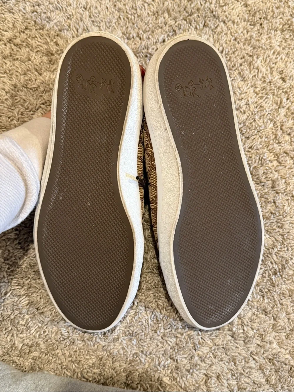 Vintage Coach Empire Brown Canvas Monogram Logo Lace Up Sneakers Low Top - Picture 6 of 8